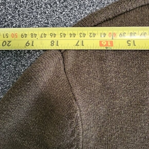 Levi's Men's Sweater Size M Crew Neck Cotton & Wool Khaki Brown Preppy - Picture 8 of 11